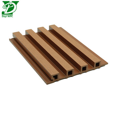 Modern outdoor decoration uses popular Trough Surface WPC External Wall Cladding