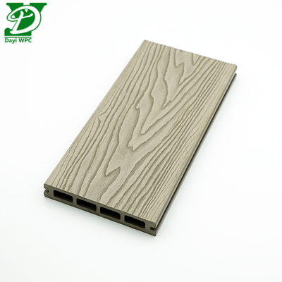 3D βαθιά ανάγλυφη WPC κούφιο πυρήνα WPC Decking